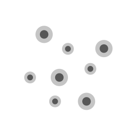 Spots of different sizes
