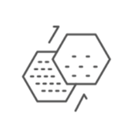 Dots within hexagons